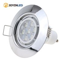 2pcs/lot Round GU10 Recessed Downlight Replacement Kit Chrome MR16 Bulb Fixture Downlight Holder for Housing