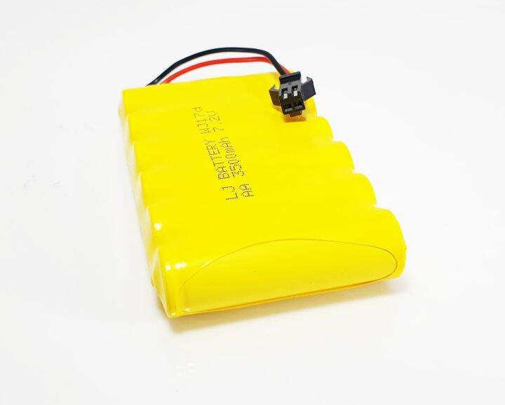 แบตเตอรี่รถบังคับ-แบบนิเกิลเมทัลไฮไดรด์-ขนาด-3500-mah-7-2v-หกเซลส์-สองสาย-แจ็คดำ