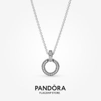 Official Store Pandora Double Circle Pendant &amp; Necklace (45cm)