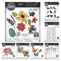 Artsy Stemssilhouette Birds Thinlits Bold Text Brushstroke Flowers Metal Cutting Dies Diy Scrapbook Paper Decor Embossing Molds  Photo Albums