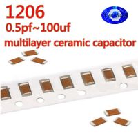 50pcs 1206 50V SMD Thick Film Chip Multilayer Ceramic Capacitor 1pF- 22uF 10NF 100NF 1UF 2.2UF 4.7UF 10UF 22PF