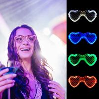 1PC LED Glasses Glow Neon Rave Glasses Nightclub Disco Cold Light Glasses Lighting Novelty Gift Bright Light Up Party Glasses