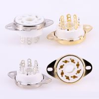 5PCS 8PIN Tube Socket Ceramic Valve Base Chassis Mount For 6SN7 EL34 6CA7 6L6 6V6 6SL7 6550 Tube Amplifier Audio