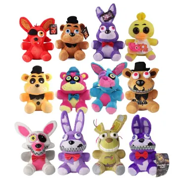 FNAF Plush Toys Freddy Bear Foxy Chica Clown Bonnie Animal Stuffed Plushie  Dolls Kawaii Christmas Birthday Gifts for Children