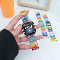 【lz】♕☇  Pulseira transparente para Fitbit Versa pulseira de relógio inteligente pulseira para Fitbit Versa Sense Sense 2 e Versa Lite 4 3 e 2