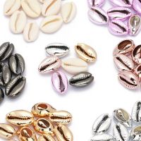 10pcs Plating Natural Shell Beads Loose Spacer Beads For Handmade Earring Necklace Bracelet Charm DIY Jewelry Making Accessories DIY accessories and o