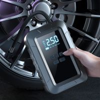 Wireless Car Digital Air Pump Portable Car Air Compressor Tire Inflator LCD Display 4000mAh Pressure Gauge for Car Motorbike Air Compressors  Inflator