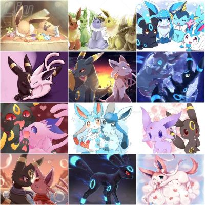 【CW】 5D Diamond Painting Cartoon Pokemon Embroidery Cross Stitch Mosaic Full Round Square Drill Anime Pictures Home Decor