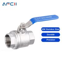 304 316 Stainless Steel BSPT 1/4" 3/8" 1/2" 3/4" 1" 1-1/2" 2 Female  2P Full Port Ball Valve with Vinyl Handle Thread Valves