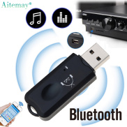 Aitemay Bộ Thu Bluetooth USB Không Dây Rảnh Tay Với Mic Máy Nghe Nhạc MP3