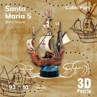 Santa Maria Ship 3D Puzzle CubicFun #T4031h จำนวน 93 ชิ้น ตัวต่อ3มิติ จิ๊กซอว์ 3มิติ เรือคริสโตเฟอร์ โคลัมบัส มีเก็บเงินปลายทาง (COD) - Toys Store