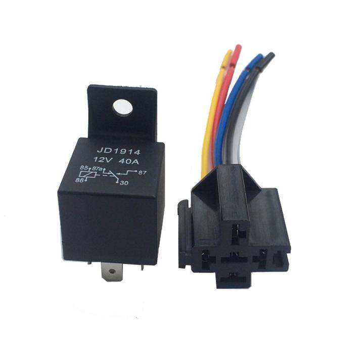 12V 40A Amp 5 Spdt Kereta Lori Auto Kereta Automotif Relay dengan 5 Pin ...