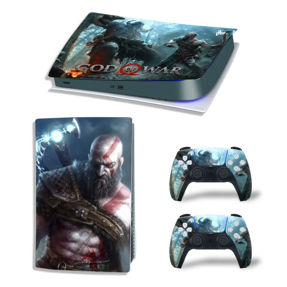 Skin Ps5 God Of War Ragnarok Adesivo Versão Com Disco - Escorrega