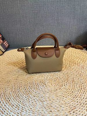 ஐ❃◄ [Crane language] 2023 spring and summer new retro cowhide single room Messenger Longchamp bag