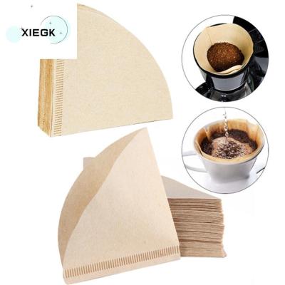 XIEGK 100PCS 1-4 ถ้วย ขนาด 02 กระดาษกรองกาแฟ กรวยกรอง ที่กรองชา เครื่องมือดริป