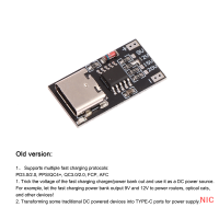 NIC Type-C PD3.0 PD2.0 9V 12V 15V 20V โมดูลตรวจจับการทำโพลแบบทริกเกอร์ชาร์จเร็วบอร์ดล่อ pd qc โมดูล USB