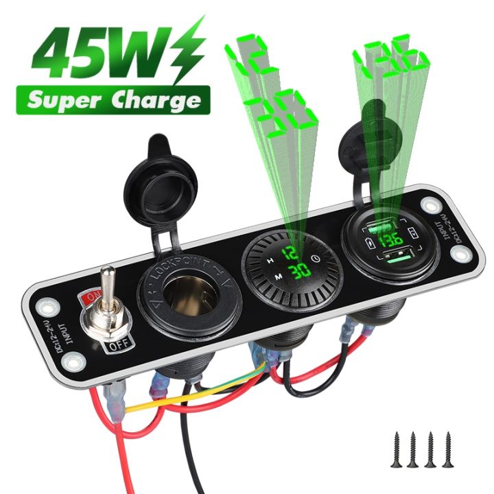 survival-kits-rv-camper-camping-car-accessories-for-vehicles-lighter-truck-12v-motorhome-usb-socket-qc3-0-fast-charging-super-charge-survival-kits