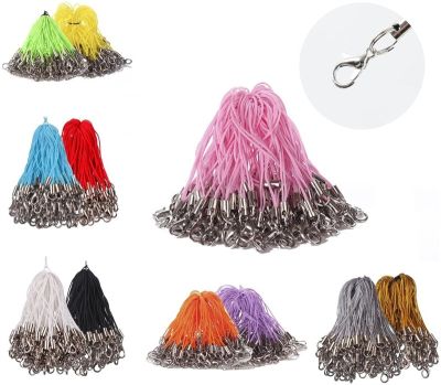 【YF】✚℡  10/50pcs Colorful Lanyard Lariat Cord Clasp Rope Keychains Set Charms Keyring Accessories