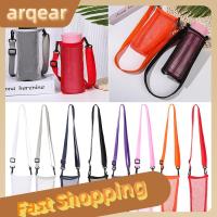 ARQEAR529453อุปกรณ์เสริมที่วางแก้วกระเป๋าตาข่ายพกพาสำหรับเครื่องดื่มถุงถ้วยกระเป๋ากีฬากระบอกน้ำมองเห็นได้กระเป๋าใส่ขวดกระบอกน้ำ