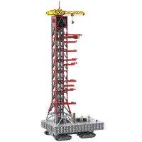 หอคอยเปิดตัว MOC-60088 Mk I สำหรับ Saturn V พร้อมกล่องรวบรวมข้อมูลเปิดตัวสร้างตึกบล็อกอิฐยานพาหนะขนส่งแบบแยกส่วน