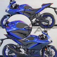 สำหรับ Yamaha YZF-R3 2019 -2023รถจักรยานยนต์ลื่นด้านข้างถังน้ำมันเชื้อเพลิง Pad สติกเกอร์สติกเกอร์ยางกันน้ำ Fit