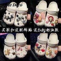 【 CuteDeco】Cute Cartoon Animals (18 Types) Sesame Street / Balloon Dog / Little Devil Charm Button Deco/ Cute Jibbitz Croc Shoes Diy / Charm Resin Material For DIY