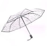 【Ink and green】ร่มอัตโนมัติร่มใสผู้หญิง39; S ร่มพับสูตรคณิตศาสตร์ Clear Parapluie The Sun Girls Parasol