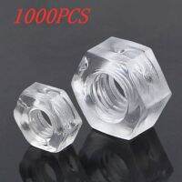 ❈﹍♦ 1000PCS m2.5 M3 M4 M5 M6 m8 Acrylic Nut Hexagonal Nut Transparent PC Hex Nut Clear Lighting lamp Plactic Polycarbonate Nuts