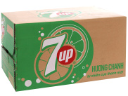 Thùng 24 chai nước ngọt 7 Up vị chanh 390ml