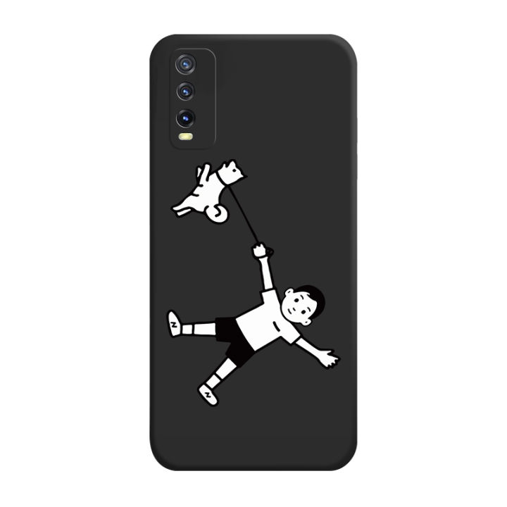 เคส-vivo-y12a-case-การ์ตูนด็อก-เคสกันกระแทกซิลิโคนเหลวแบบเต็มรูปแบบต้นฉบับสี่เหลี่ยมจัตุรัสตัวป้องกันกล้องด้านหลัง