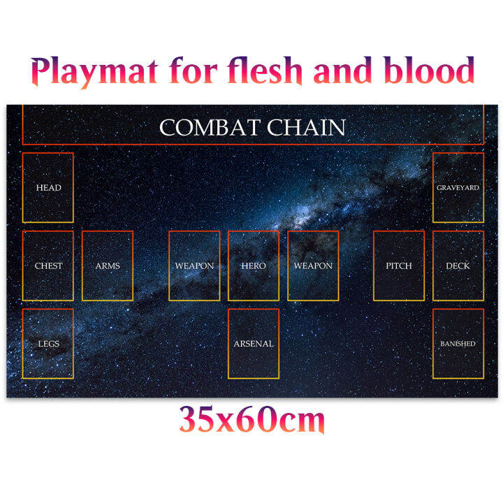 Standard Size Night Space Black Game Flesh and Blood Card Playmat with
