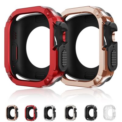 Rugged Cover for Apple Watch Case Ultra 8 SE 49mm 45mm 41mm 44mm 40mm Around Hard TPU Protective Shell for iWatch serie 7 6 5 4