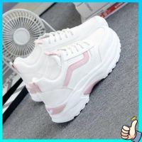 COD DSFGRTUTYIII world balance shoes womens korean shoes for women rubber shoes for women shose for woman Little white shoes female student leather noodles spring and autumn new breathable thick bo