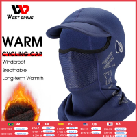 WEST ขี่จักรยานฤดูหนาวไหมพรมหน้ากากใบหน้าสำหรับผู้ชายผู้หญิง Windproof ระบายอากาศคอสนับแข้งสำหรับสกีรถจักรยานยนต์วิ่งขี่ขี่จักรยาน