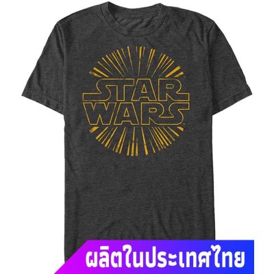 เสื้อยืดสีพื้นผู้ชาย Star Wars Mens Burst Graphic T-Shirt discount Star Wars สตาร์ วอร์สS-5XL