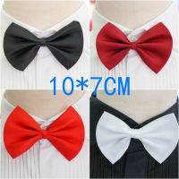 *พร้อมส่ง 4 สี* โบว์ไทด์ โบว์หูกระต่าย สีพื้น ผ้ามันลื่น ปรับสายได้  Bow tie