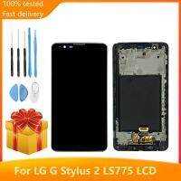 Origina อุปกรณ์ LG G สไตลัส,K520DY K520 2 LS775 K540เซ็นเซอร์จอแสดงผล LCD แบบสัมผัสหน้าจอสีดำพร้อมกรอบ