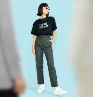 Anē campus pants, กางเกงสแลคลายสก๊อตขายาว ทรงกระบอก เอวสูง Ane.wear