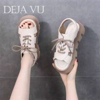 ▬ 581233 Store Deja Vu รองเท้าแตะ รองเท้าผู้หญิง รองเท้าหัวโต รองเท้าแตะแฟชั่นผู้หญิง เกาหลีสไตล์2023 NEW 23071426