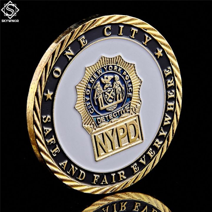 นิวยอร์กนิวยอร์กใหม่เครื่องสังเวยวีรบุรุษตำรวจของที่ระลึกเหรียญนกอินทรีท้าทายเหรียญสหรัฐอเมริกา
