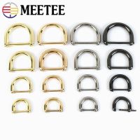 Meetee 5/10Pcs Metal D Buckle 13/16/20/25mm Detachable Screw Clasps Luggage Hardware Accessories