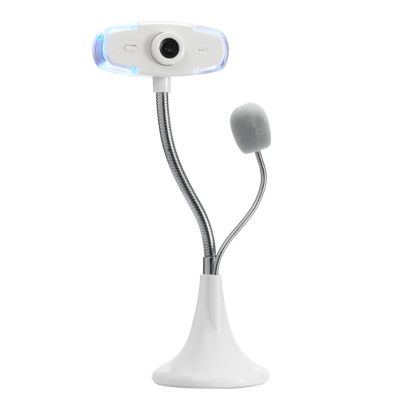 ZZOOI Webcam 1080P USB Camera HD with Microphone Desktop Computer Web Camera for Teacher Student  White