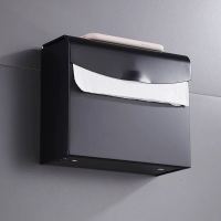 Double Outlet Waterproof Wall Mount Toilet Paper Holder Shelf Bathroom Toilet Paper Tissue Tray Roll Paper Tube Storage Box