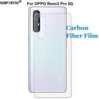 สำหรับ OPPO Reno3 Reno 3 Pro 5G ทนทาน3D ป้องกันลายนิ้วมือป้องกันรอยขีดข่วนคาร์บอนไฟเบอร์ฟิล์มด้านหลังปกป้องหน้าจอด้านหลังปกป้องหน้าจอ S