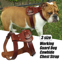 Genuine Leather Dog Harness Real Leather Dogs Walking Training Vest Adjustable Straps Medium Large Dog Pitbull Boxer