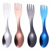 Outdoor Backpack Flatware Ti Titanium Tableware Hike Cookware Utensil Cutlery Picnic Spork Fork Spoon Travel Camp Long Portable Flatware Sets