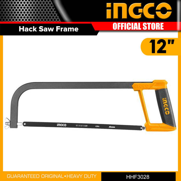 INGCO Hack Saw Hacksaw Frame 12" for Cutting Metal Pipes, Rods