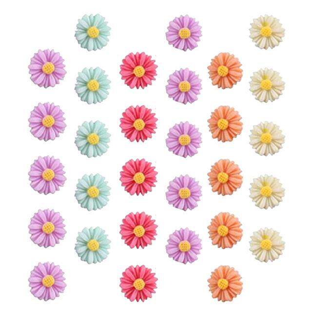 30-pcs-thumbtack-thumb-tack-message-tacks-portable-accessory-resin-flower-pushpins-decorative-daisy