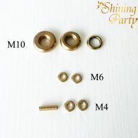 10Pcs/lot Brass Ring With M4/M5/M6/M10 Inner Thread Pure Copper Circle Nut For Lamp Lighting Accessories