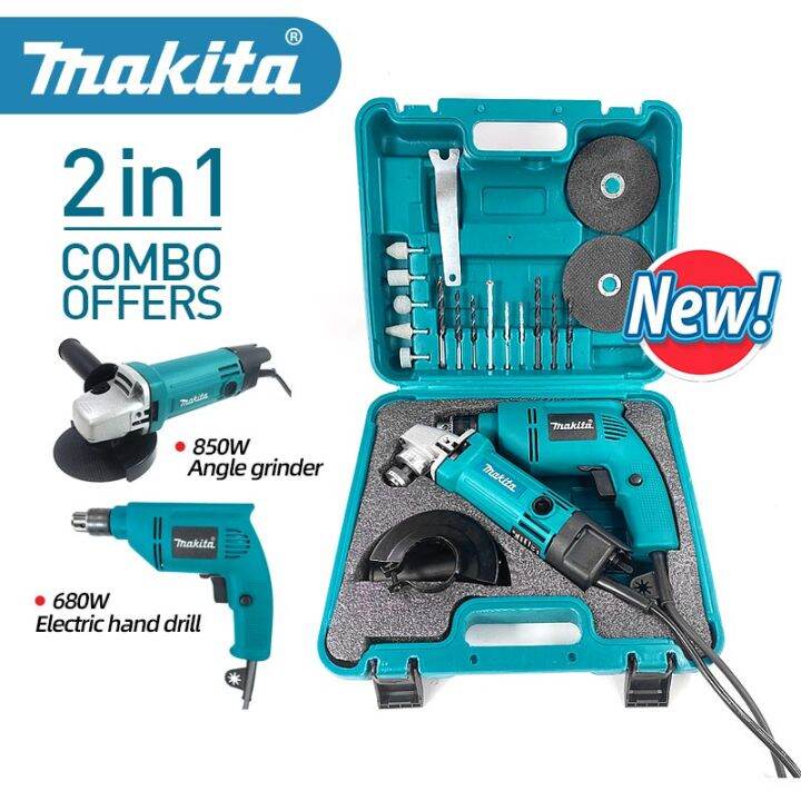 2IN1 electric angle grinder and drill set power tools 850W Variable